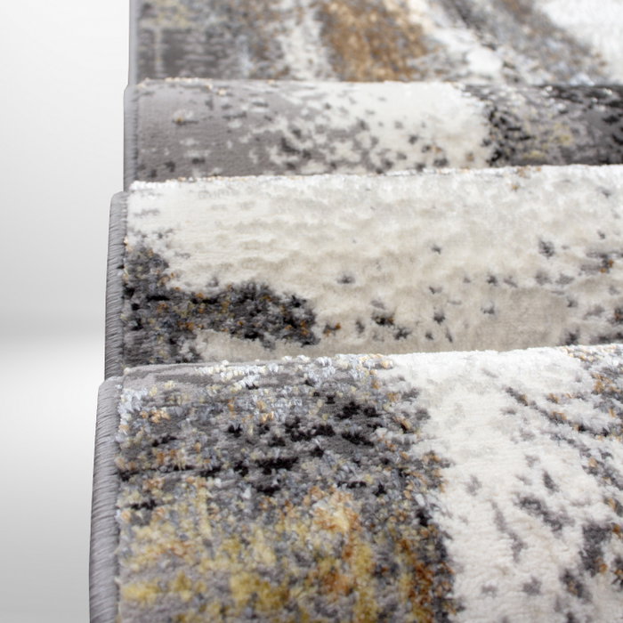 Conceptum Alfombra de Pasillo HE633 Crema y Dorado 80 x 150 cm